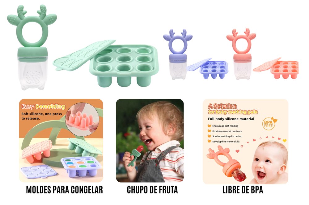 Chupo de fruta en kit. - COLOR: ROSADO